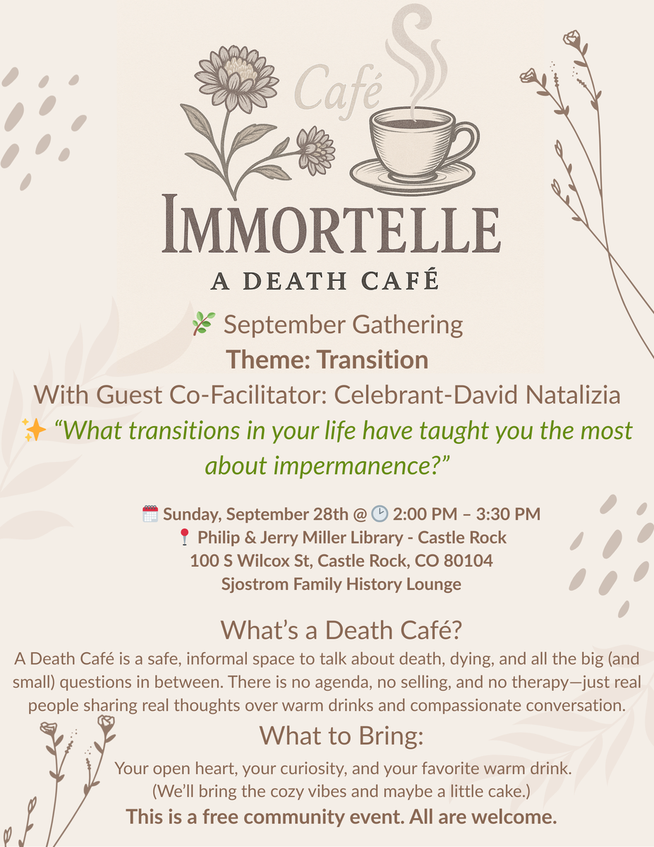 Cafe Immortelle - a Death Cafe Castle Rock, CO